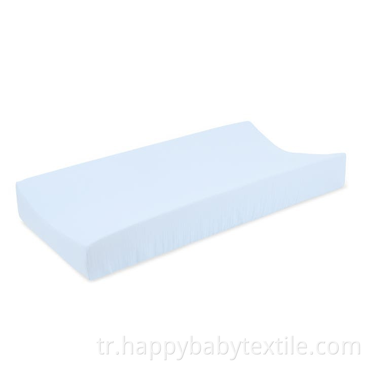 Soild boyalı bambu muslin değiştirme ped kapağı Soild Dyed Bamboo Muslin Changing Pad Cover